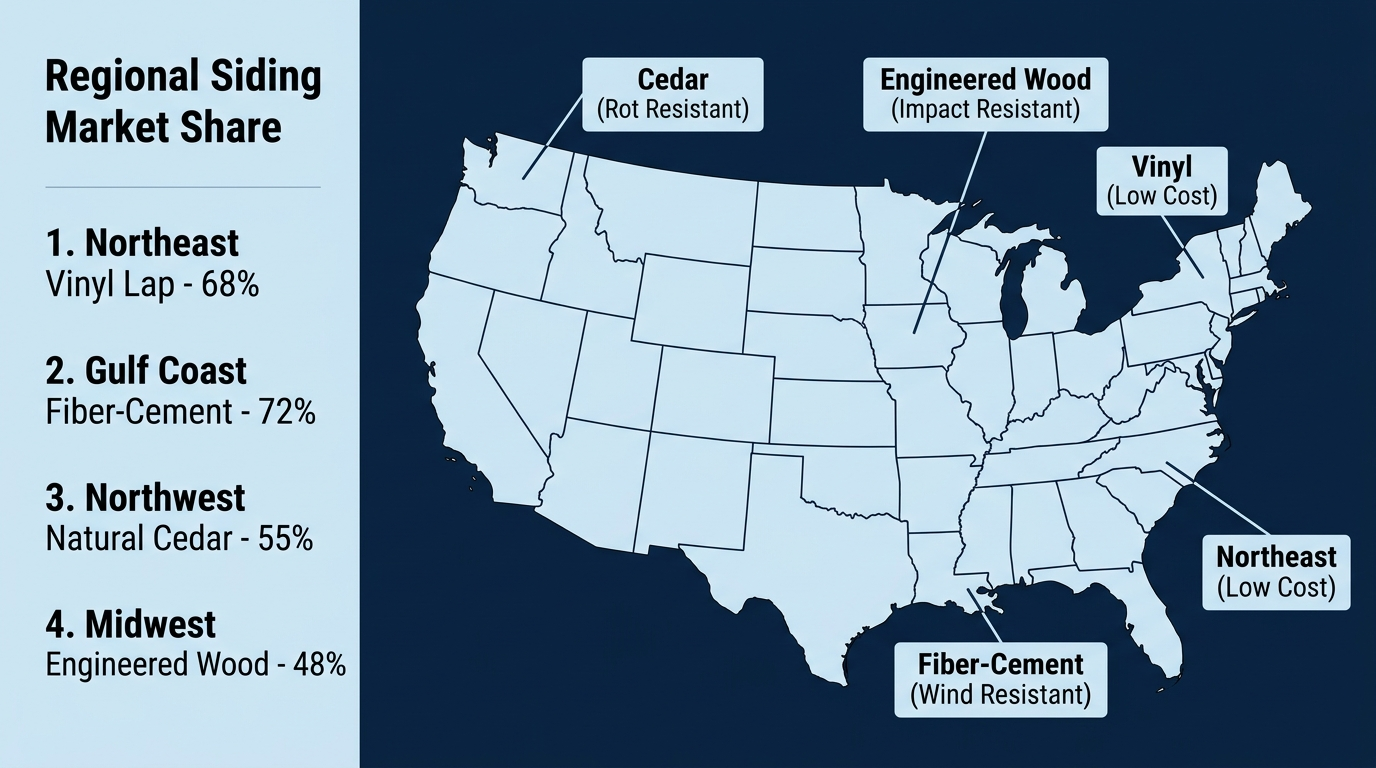 Regional Siding Material Popularity Map
